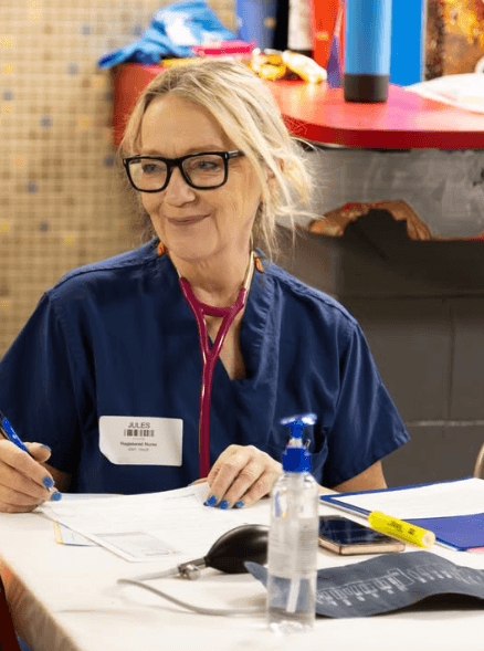 Remote Area Medical nurse at a free clinic